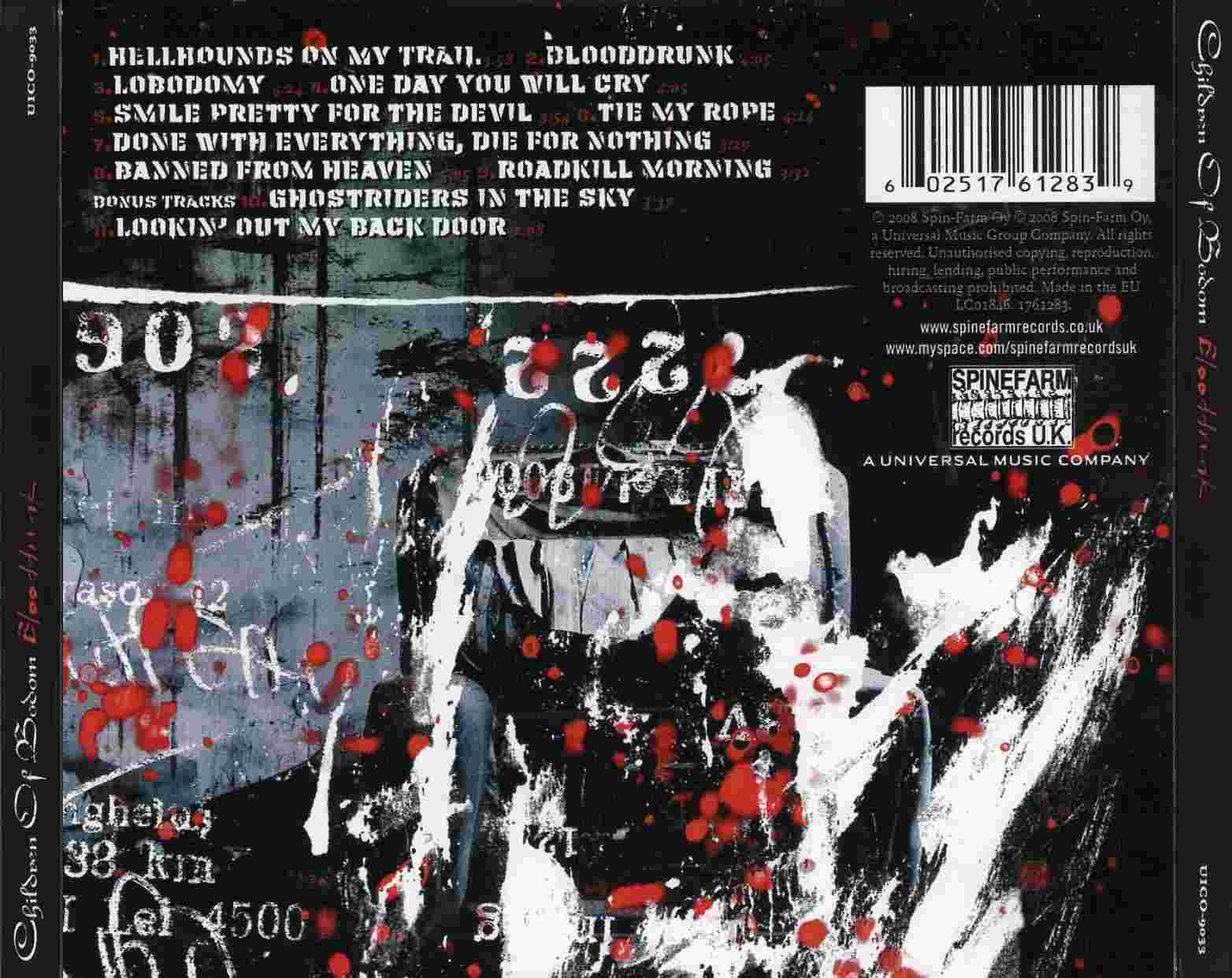 Children Of Bodom  Blood Drunk  2008 : Back